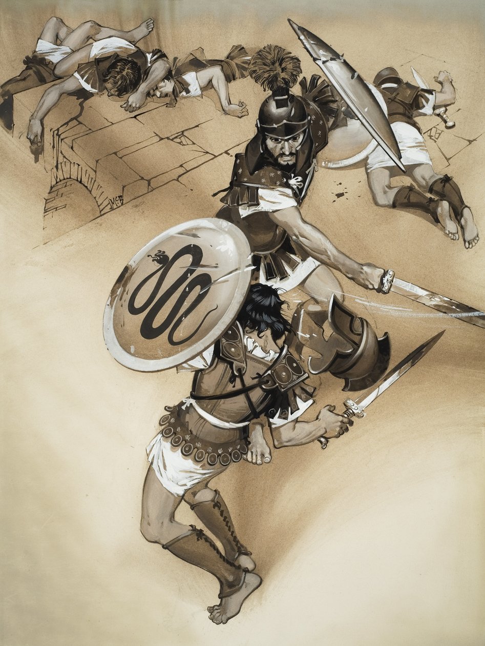 Horatii (gwasz na papierze) autorstwa Angus McBride