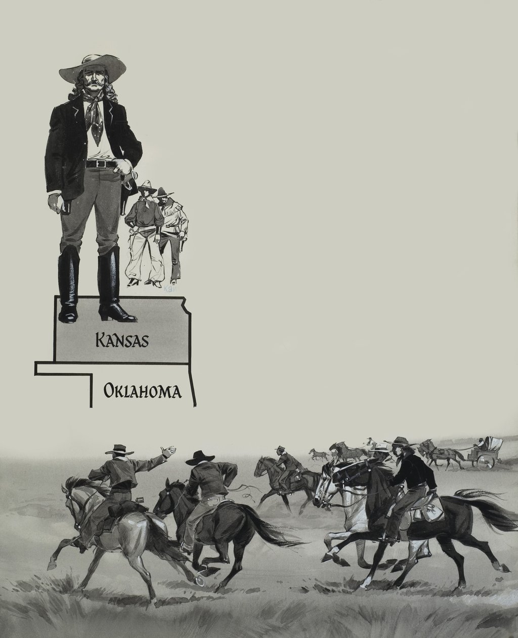 Jeźdźcy w Kansas autorstwa Angus McBride