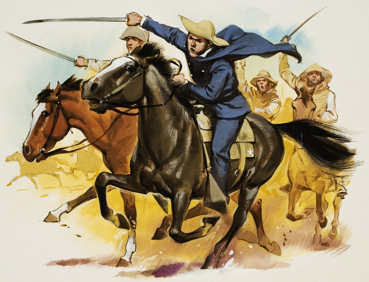 Sam Houston (1793-1863) (gwasz na papierze) autorstwa Angus McBride