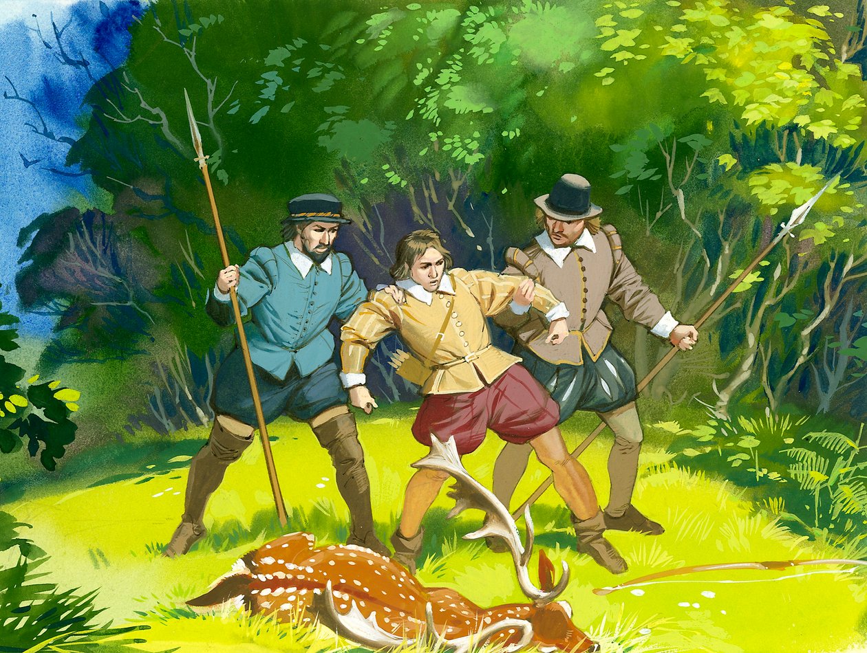 Młody Shakespeare aresztowany za kłusownictwo autorstwa Angus McBride