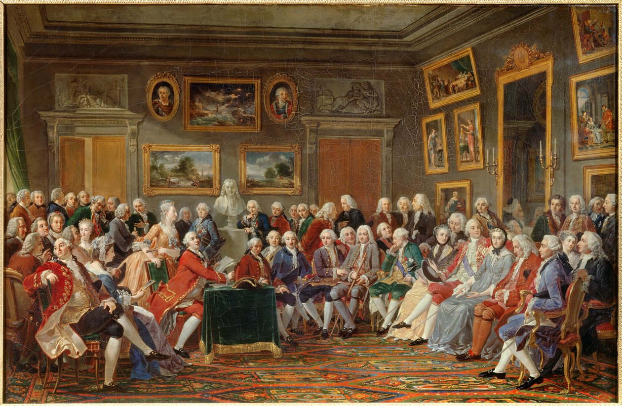 Salon Madame Geoffrin autorstwa Anicet Charles Lemonnier