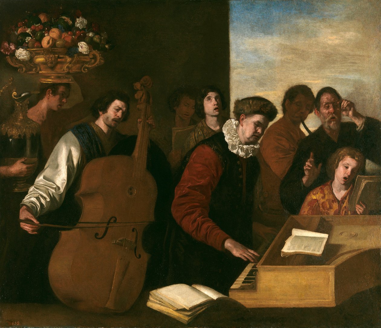 Koncert - peinture de 1640 Falcone, Aniello (1600 / 7-1665) 109x127 cm - Museo del Prado, Madryt - Koncert (olej na płótnie), Falcone, Aniello (1607-56) / Prado, Madryt, Hiszpania autorstwa Aniello Falcone