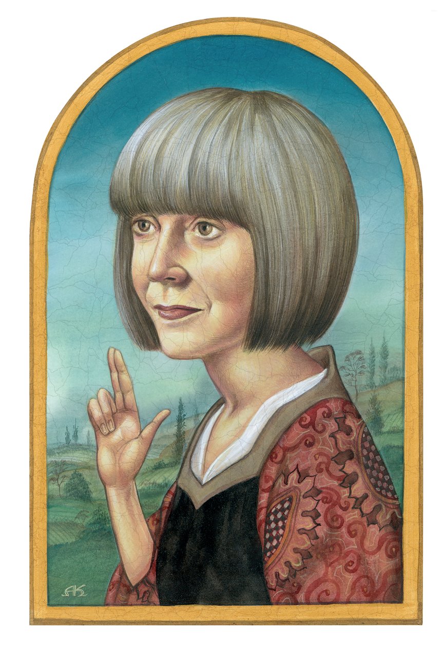 Ann Rice, 2012 (akryl na płycie ilustracyjnej) autorstwa Anita Kunz