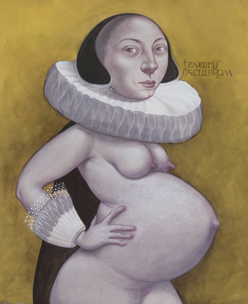 Dark Days, 2019 (farba akrylowa na płycie ilustracyjnej) autorstwa Anita Kunz