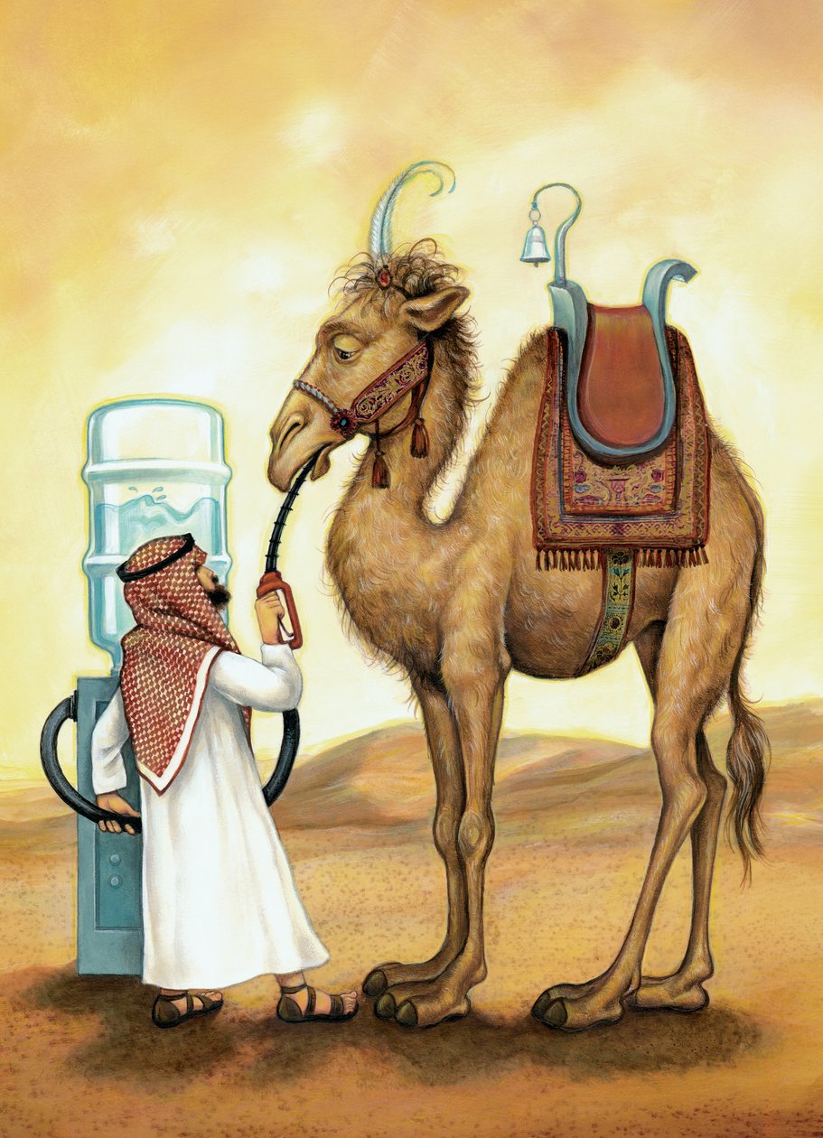 Fill er up, 2006 (akryl na płycie ilustracyjnej) autorstwa Anita Kunz