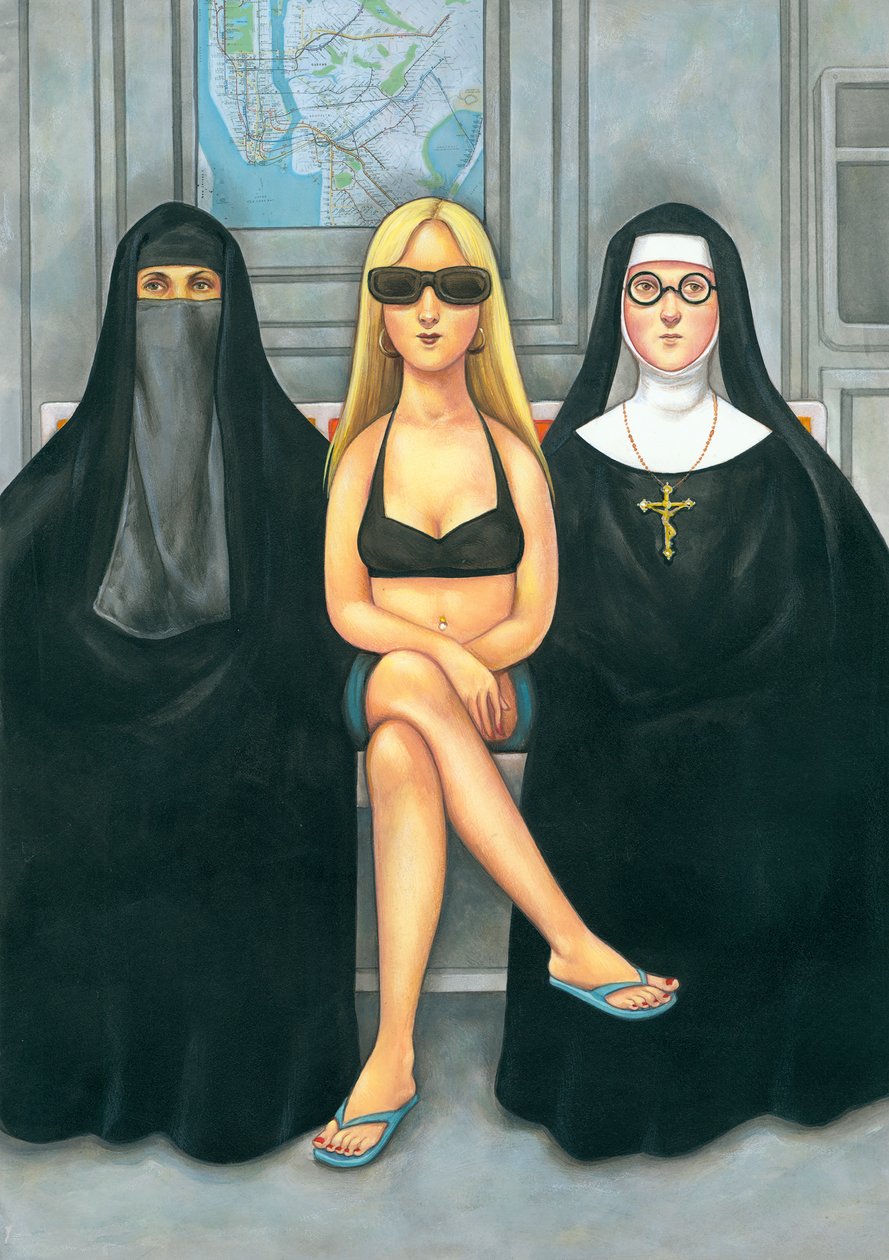 Dziewczyny będą dziewczynami, 2007 (akryl na płycie ilustracyjnej) autorstwa Anita Kunz