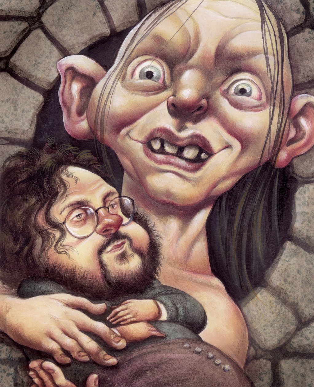 Gollum, 2002 (akryl na płycie ilustracyjnej) autorstwa Anita Kunz