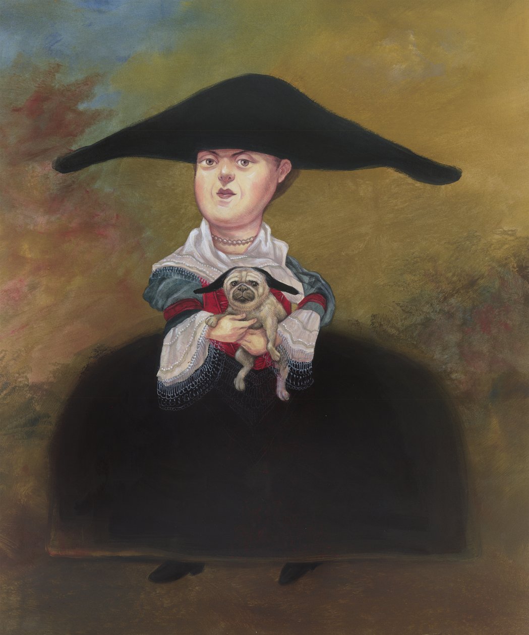 La Belle Bourgeoisie, 2019 (farba akrylowa na płycie ilustracyjnej) autorstwa Anita Kunz
