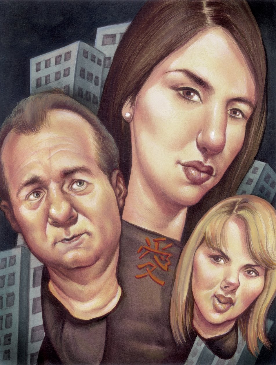 Lost in Translation, 2003 (akryl na płycie ilustracyjnej) autorstwa Anita Kunz