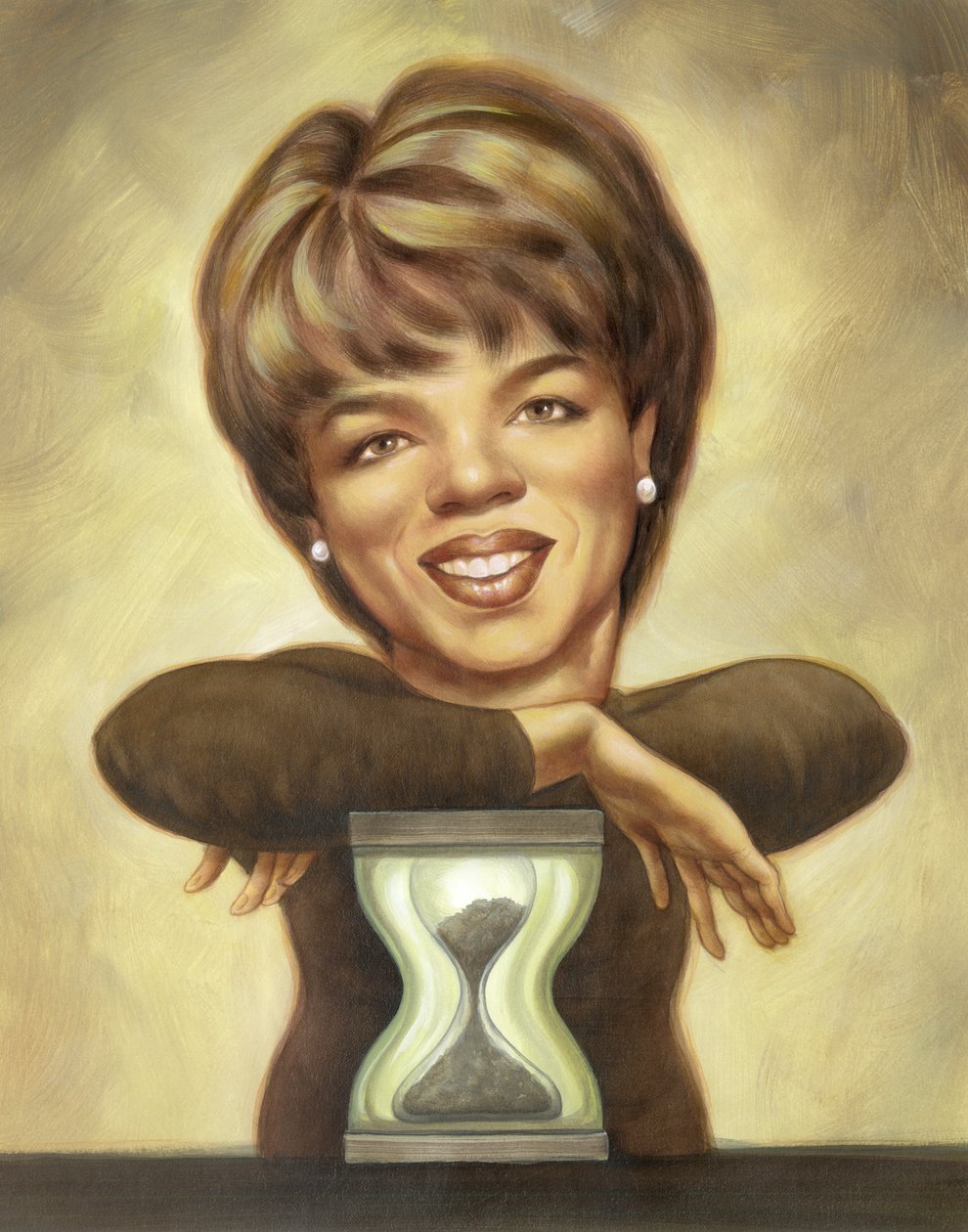 Oprah Winfrey, 2010 (akryl na płycie ilustracyjnej) autorstwa Anita Kunz