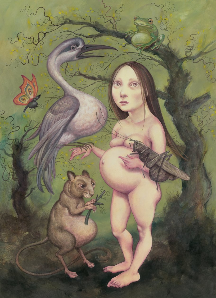Wiosna, 2013 (farba akrylowa na płycie ilustracyjnej) autorstwa Anita Kunz
