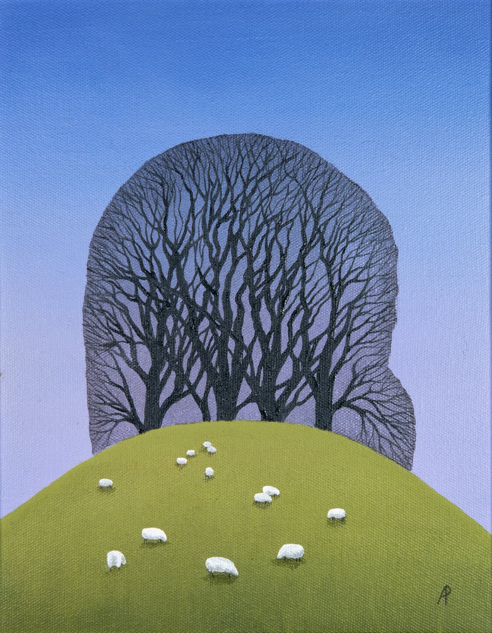 Wzgórze z owcami, 2017 autorstwa Anna Phillips