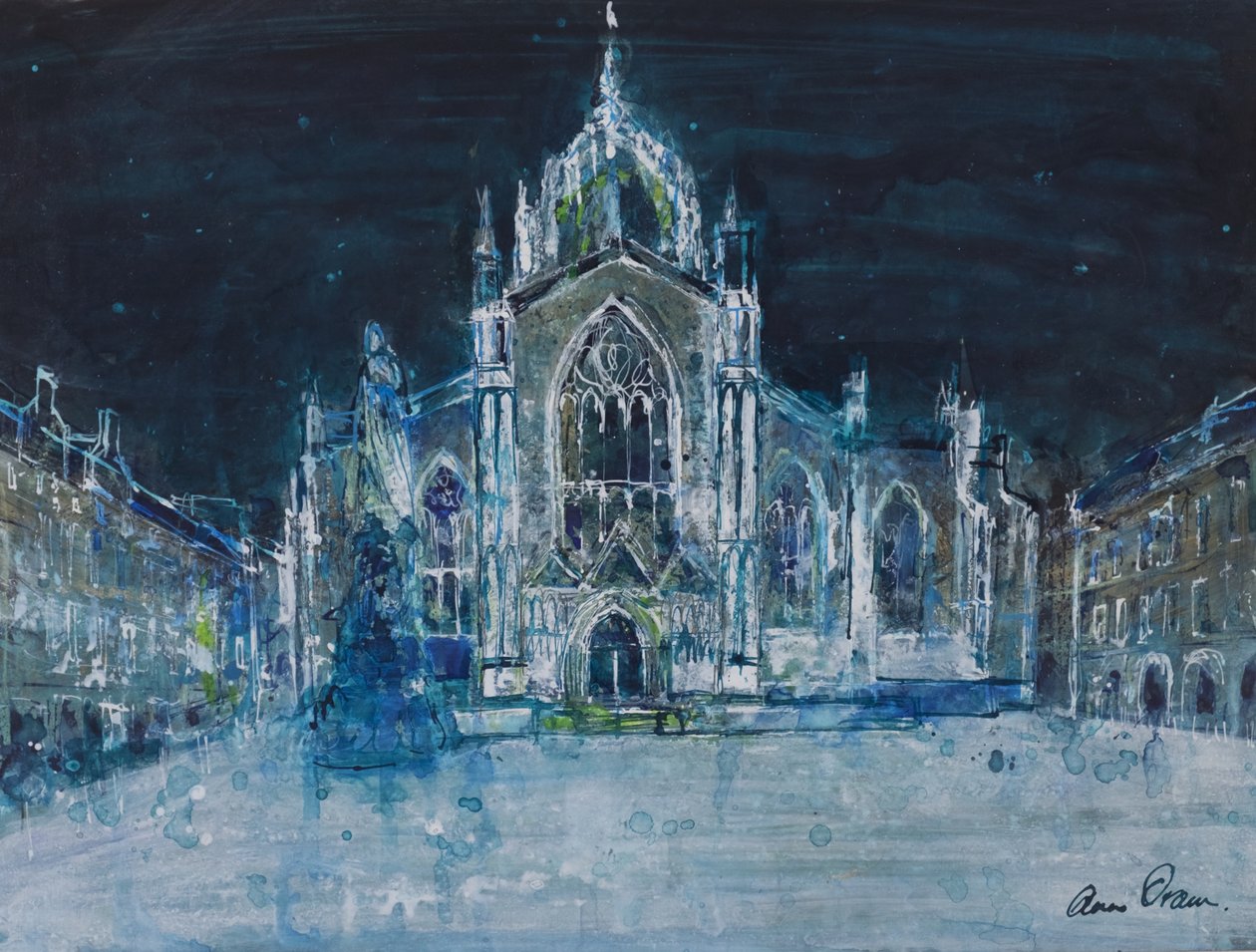 St Giles w nocy autorstwa Ann Oram