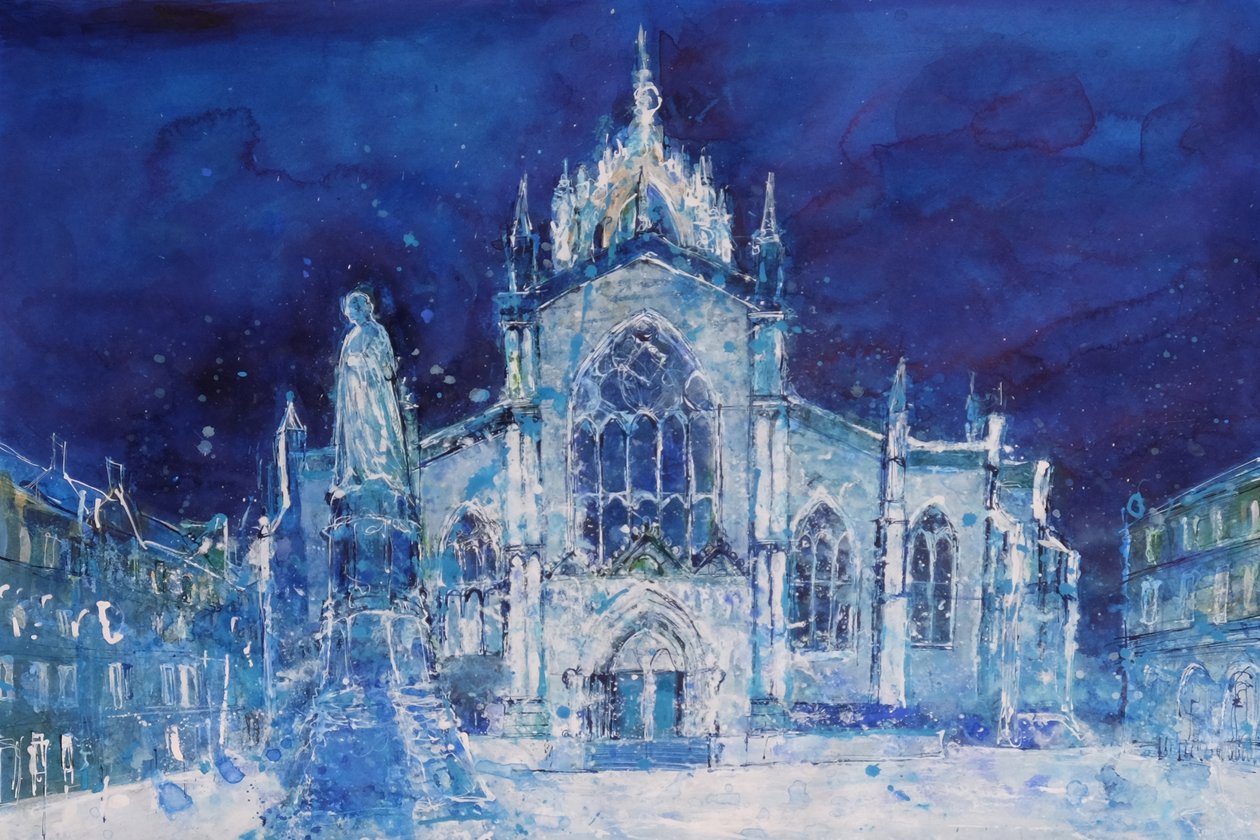 St Giles w nocy autorstwa Ann Oram