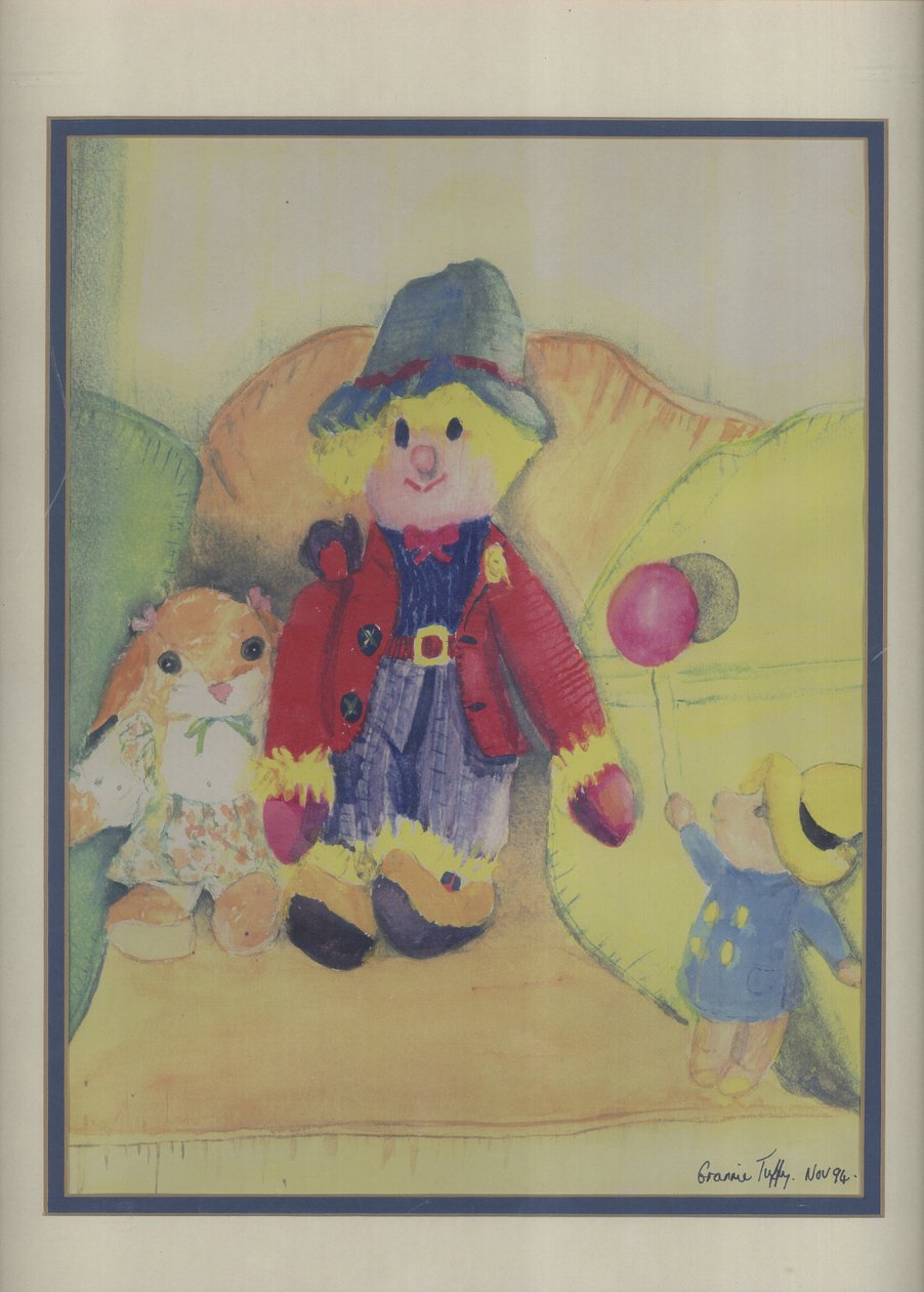Zabawki Granny Tuffys, 1994 (wc na papierze) autorstwa Ann Robson