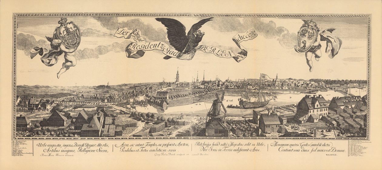 Widok północnej części Berlina, 1717 autorstwa Anna Maria Werner
