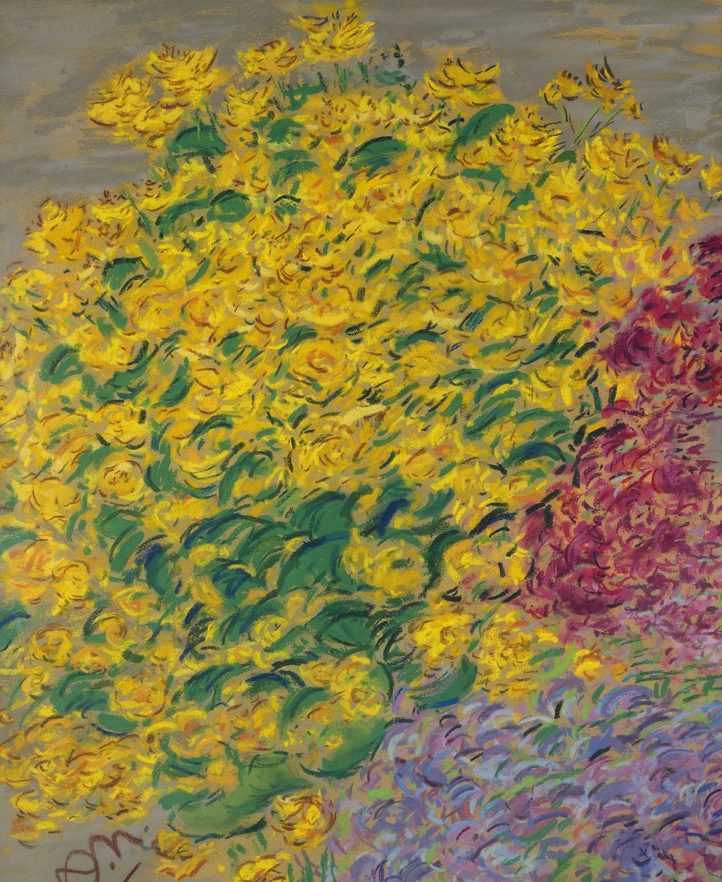 Kwiaty (pastel na papierze) autorstwa Anna de Noailles