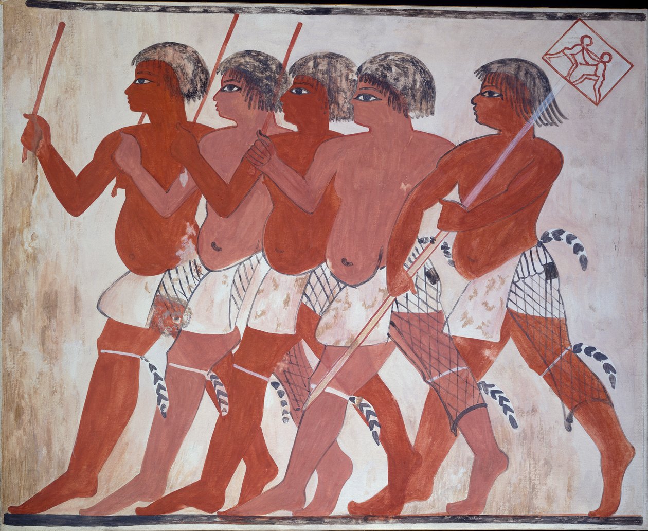 Kopia obrazu z prywatnego grobowca 74 Thenuny, Teby I, 1, 144-146, XX w. autorstwa Anna