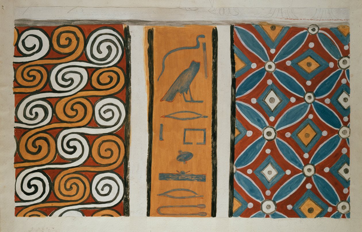 Kopia malowidła ściennego z prywatnego grobowca 82 Amenemheta, Teby I, 1, 163-167, XX w. autorstwa Anna