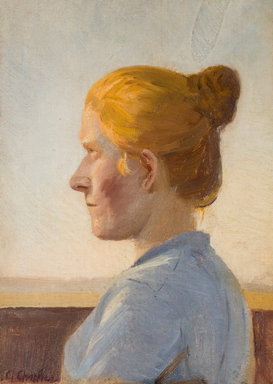 Duński:  En skagenspige Młoda kobieta ze Skagen autorstwa Anna Ancher