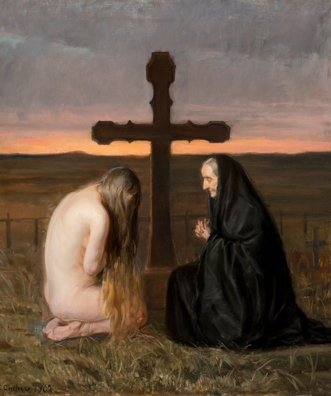 Duński: Sorg Grief autorstwa Anna Ancher