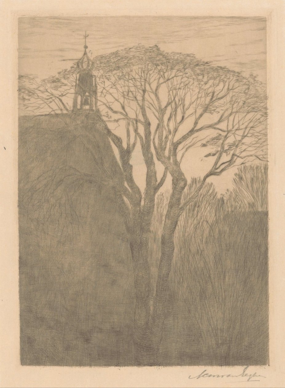Drzewo w kościele autorstwa Anna Catharina Maria van Eeghen (signed by artist)