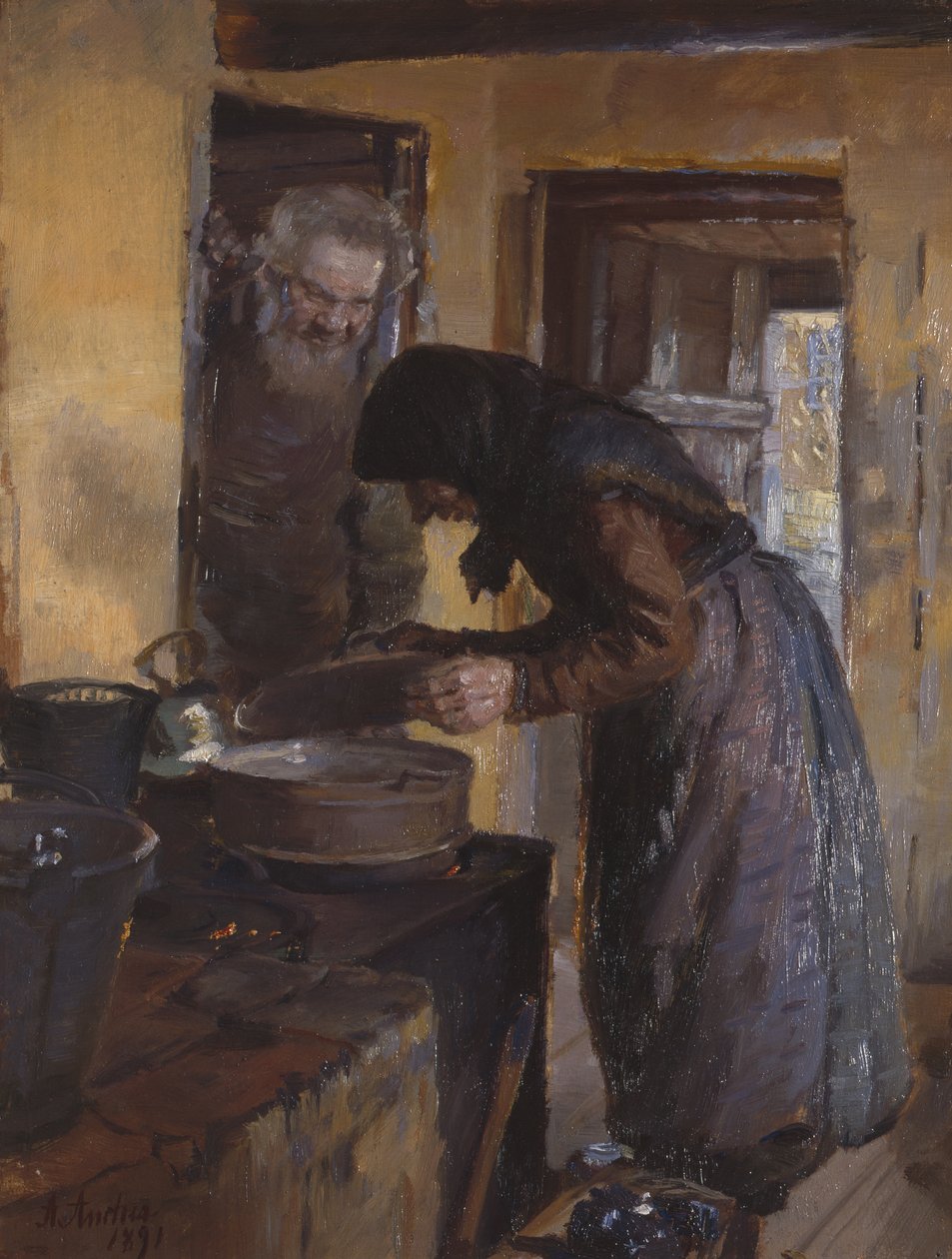 W kuchni autorstwa Anna Ancher