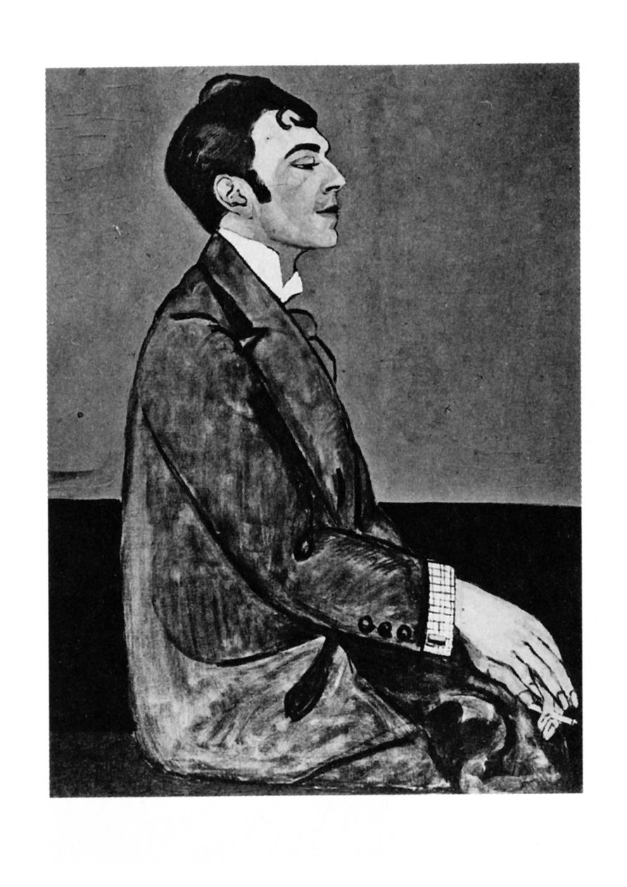 Portret poety Osipa Mandelstama 1891-1938 autorstwa Anna Mikhaylovna Zelmanova Tchudovskaya
