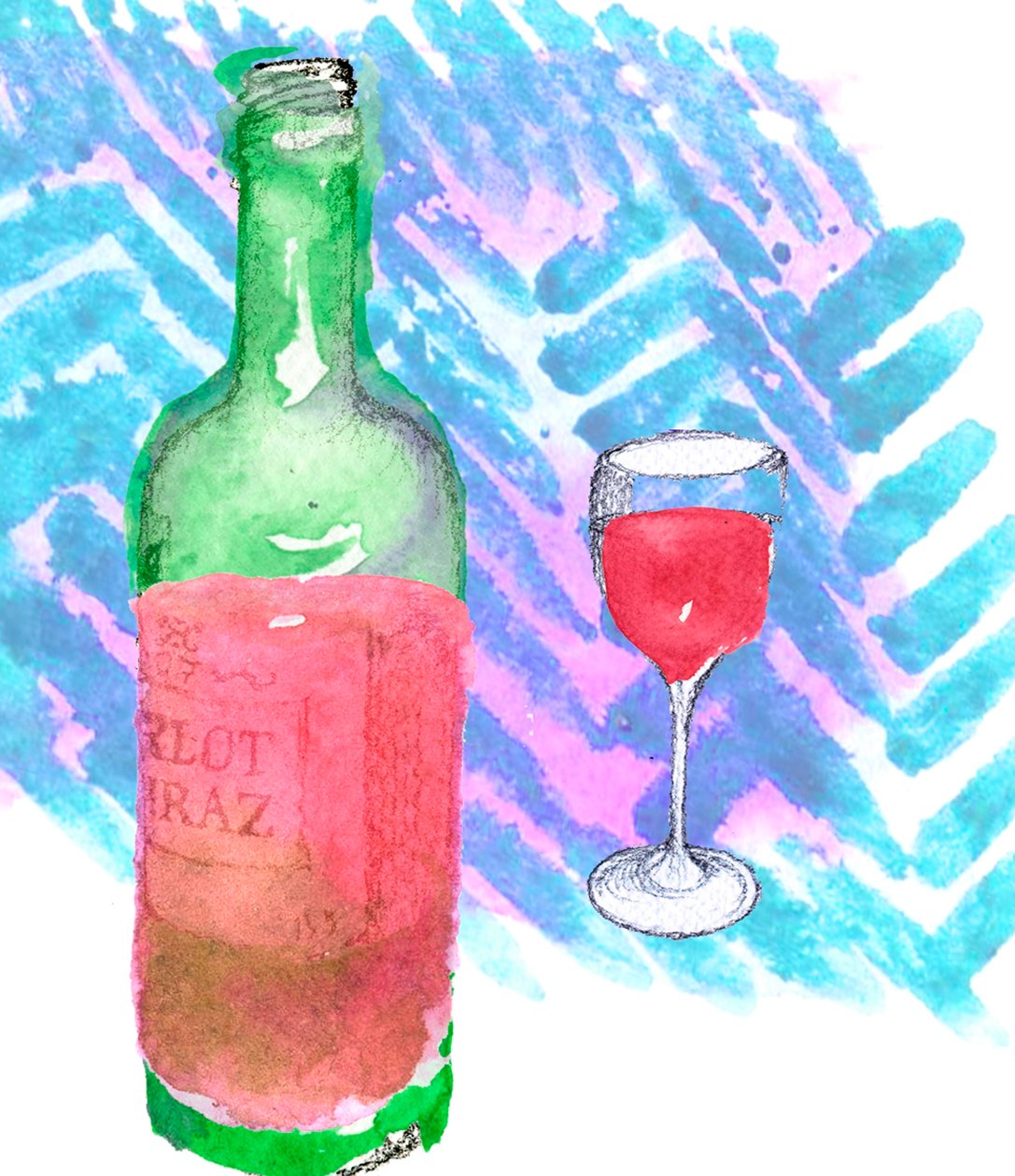 Czerwone wino autorstwa Anna Platts