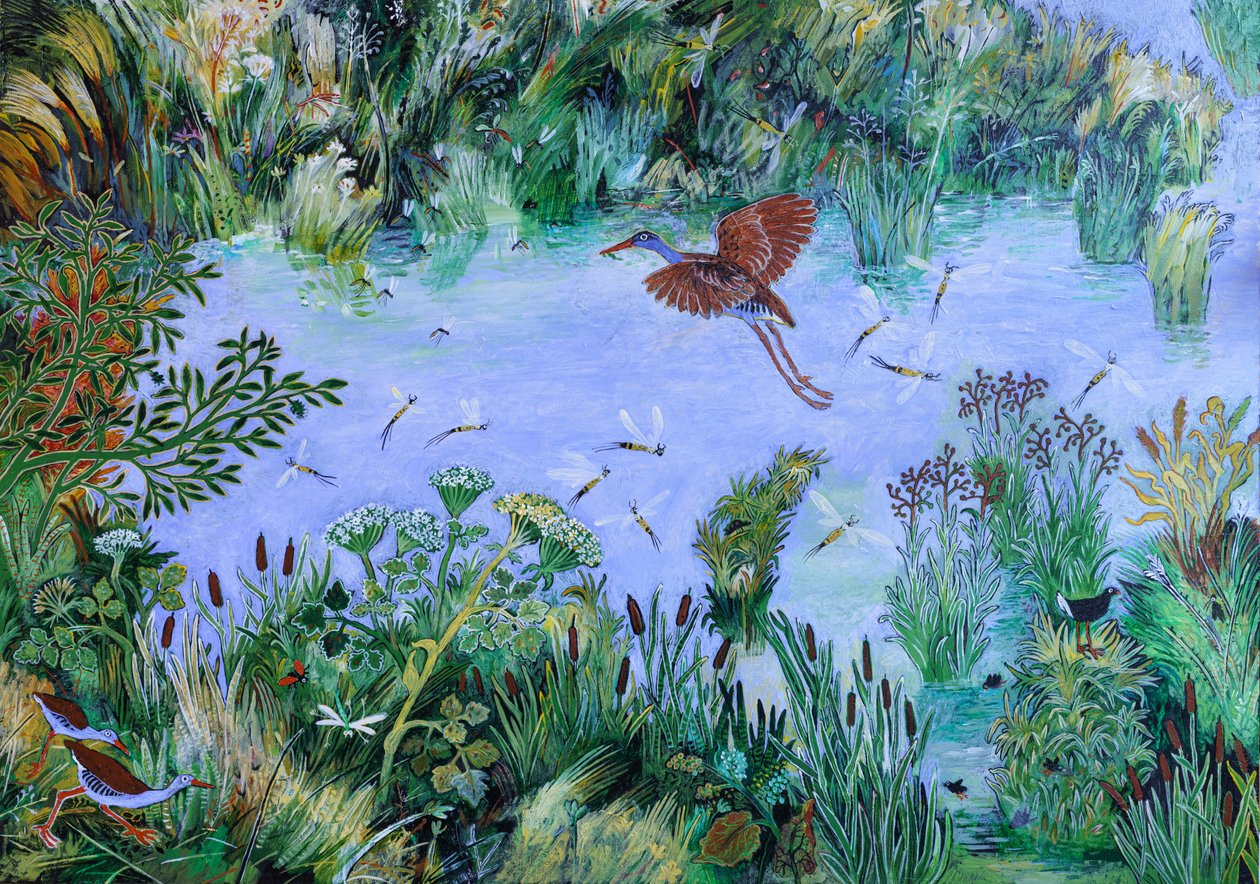 A Mayfly Moment, 2022 (akryl na płycie) autorstwa Anna Pugh