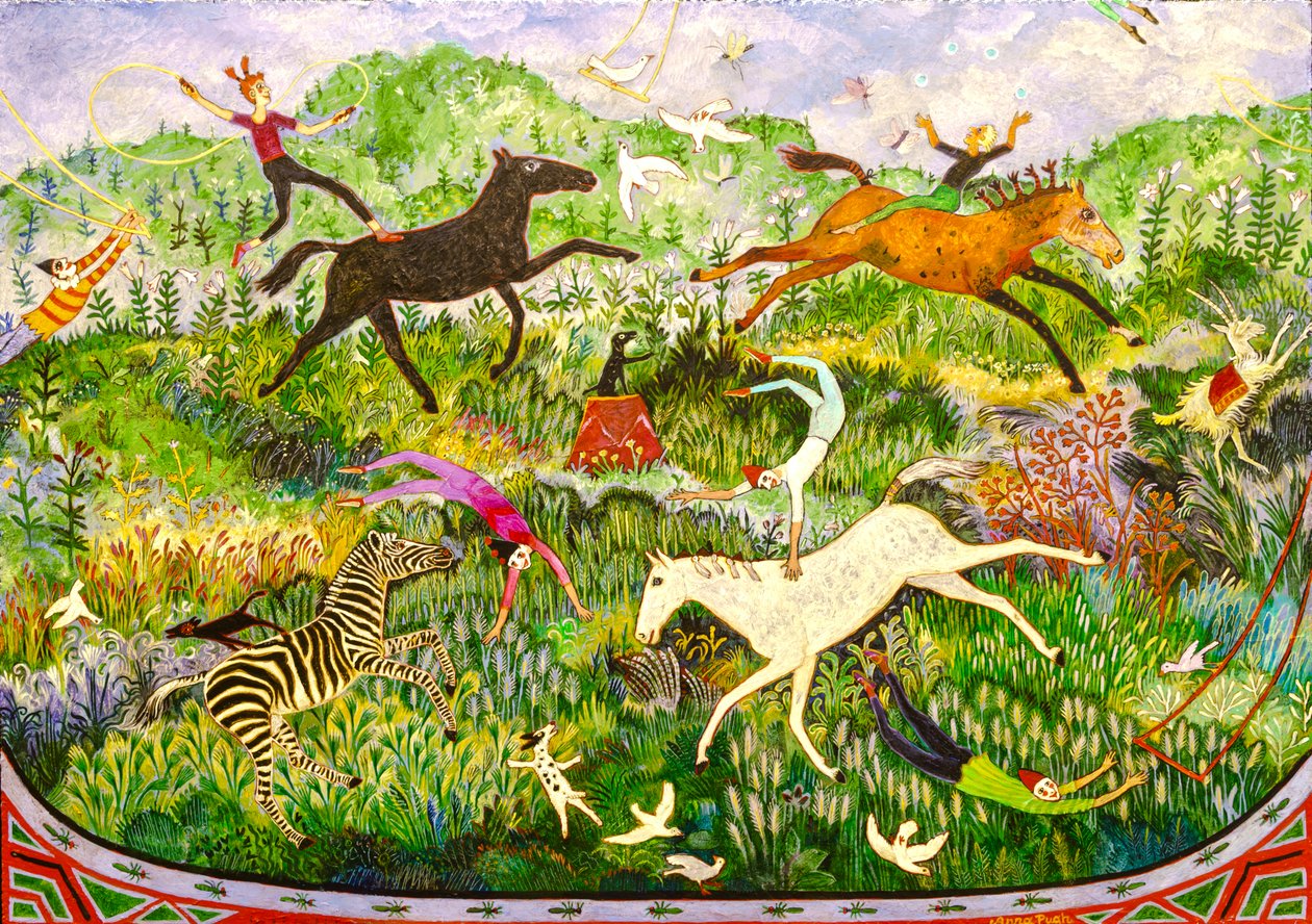 And For my Next Trick, 2017 (akryl) autorstwa Anna Pugh