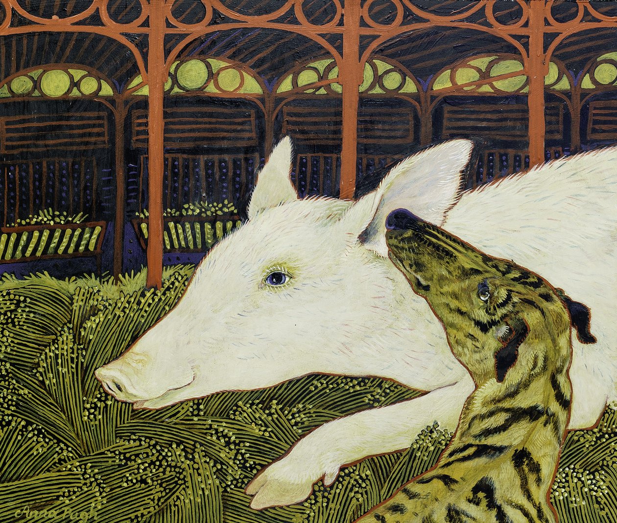 Best of Friends, 2017 (akryl) autorstwa Anna Pugh