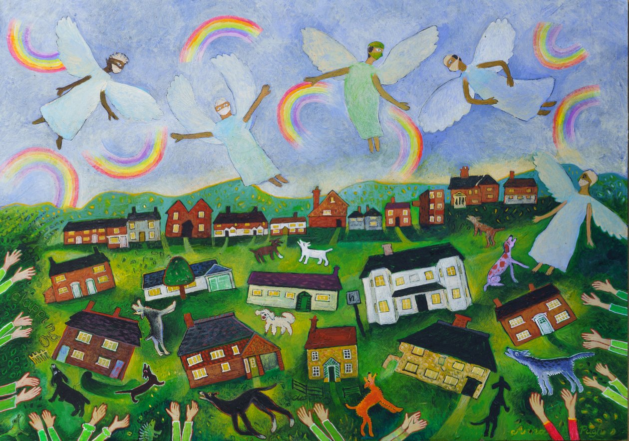 Klaskanie dla aniołów, 2021 (obraz) autorstwa Anna Pugh