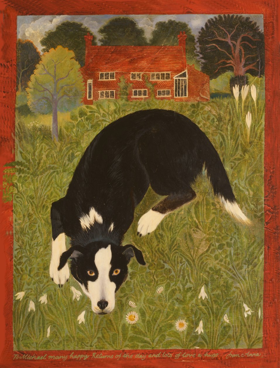 Pies Collie (akryl) autorstwa Anna Pugh