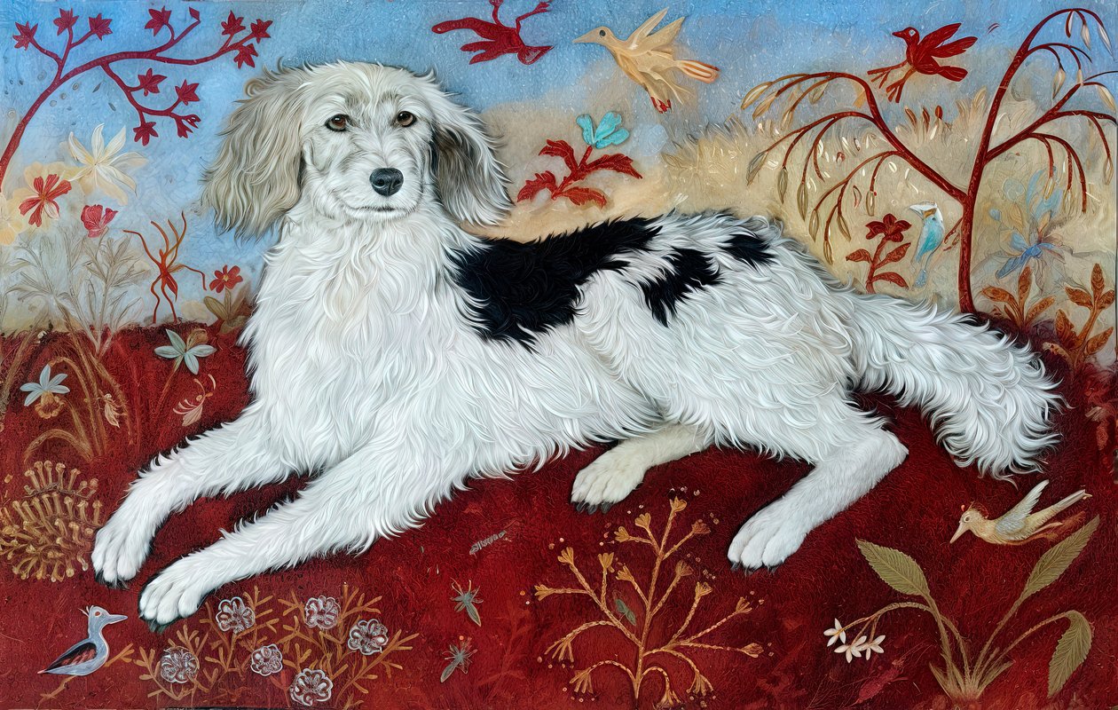 Doodle, 2014 (akryl) autorstwa Anna Pugh