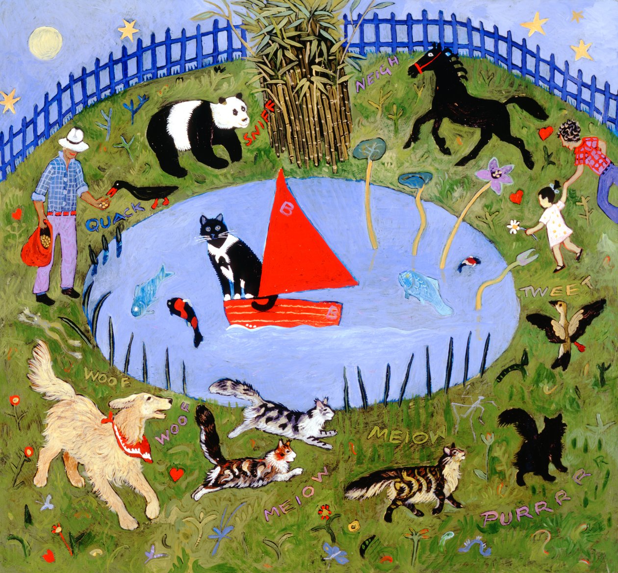 Hello Chloe, 2004 (akryl) autorstwa Anna Pugh