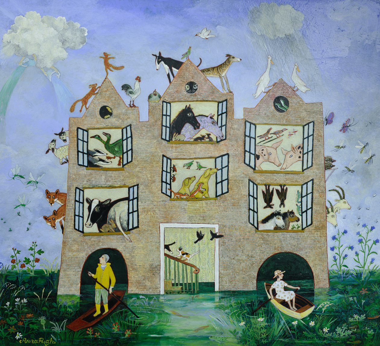 Zakaz używania węży, 2013 (akryl) autorstwa Anna Pugh