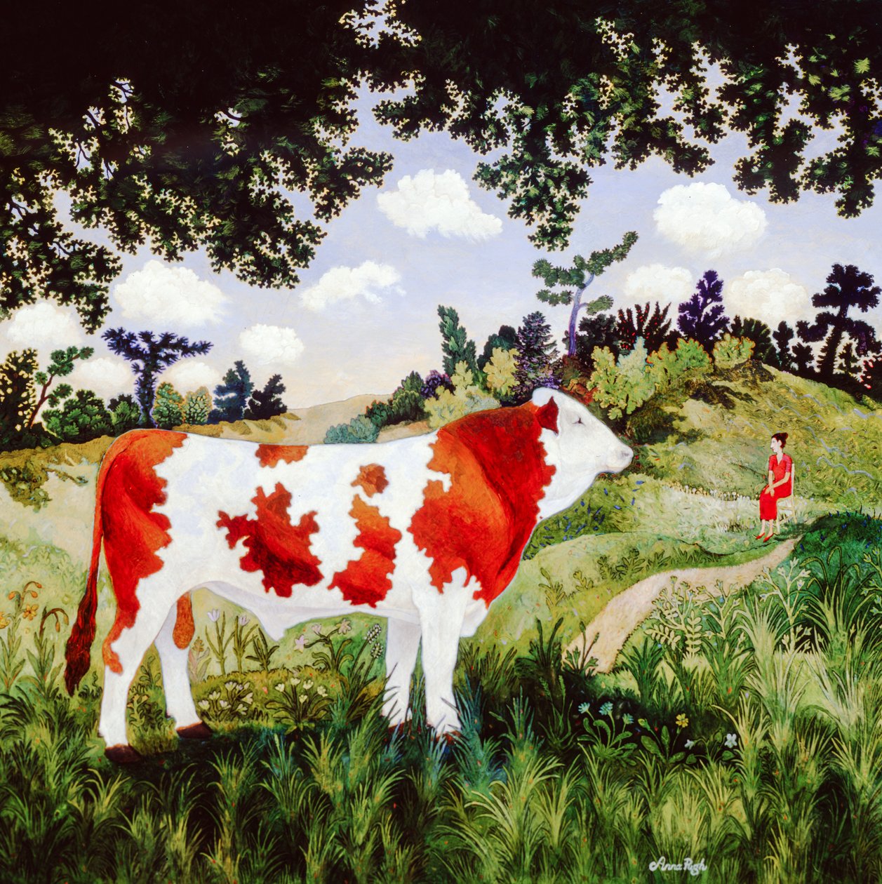 Żyj i pozwól żyć, 2002 (akryl) autorstwa Anna Pugh