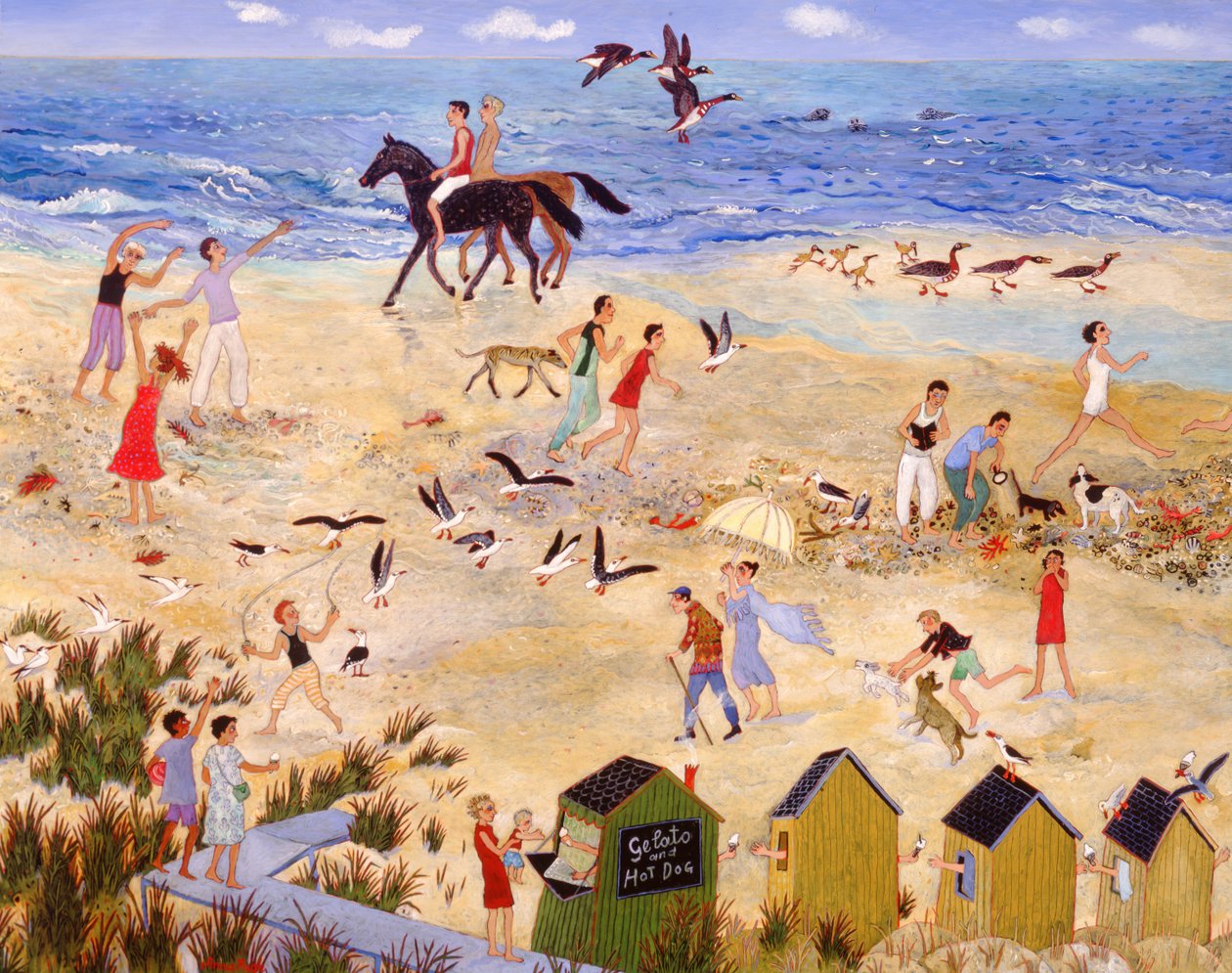 Odpływ, 2010 (akryl) autorstwa Anna Pugh