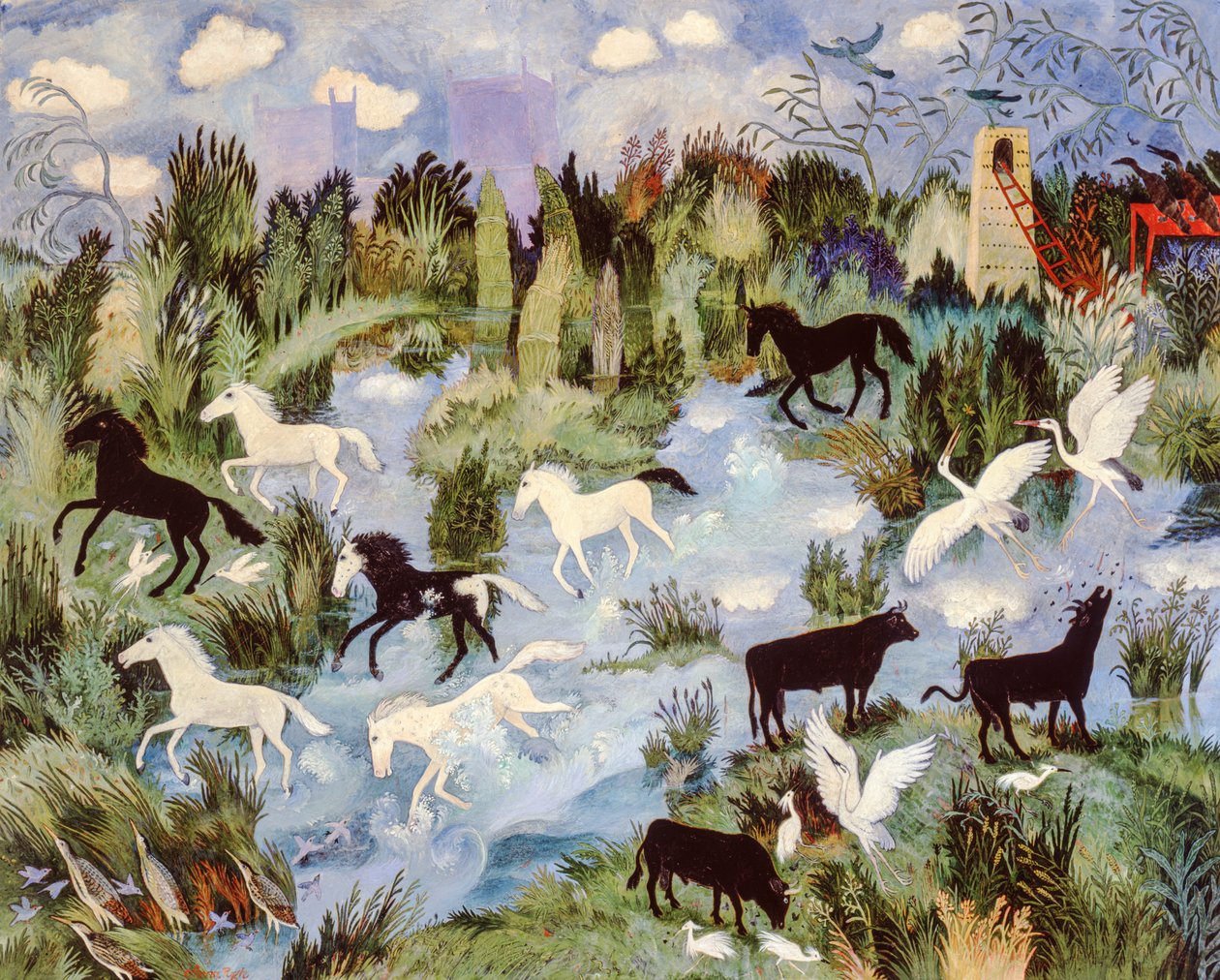 Marsh, 2003 (akryl) autorstwa Anna Pugh