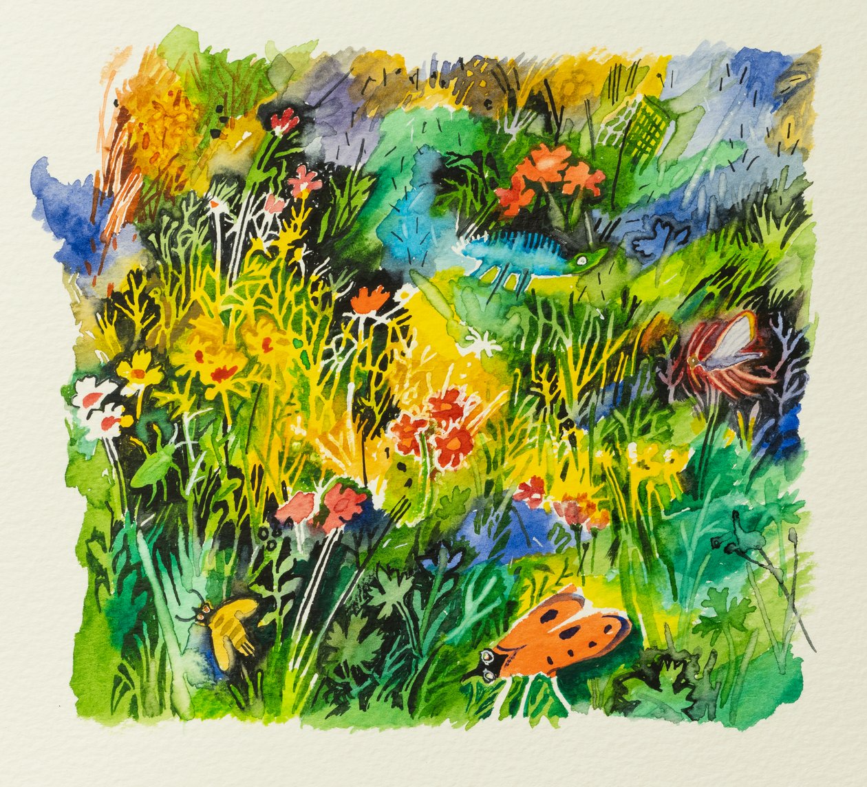 Robaki łąkowe, 2023 (akwarela) autorstwa Anna Pugh
