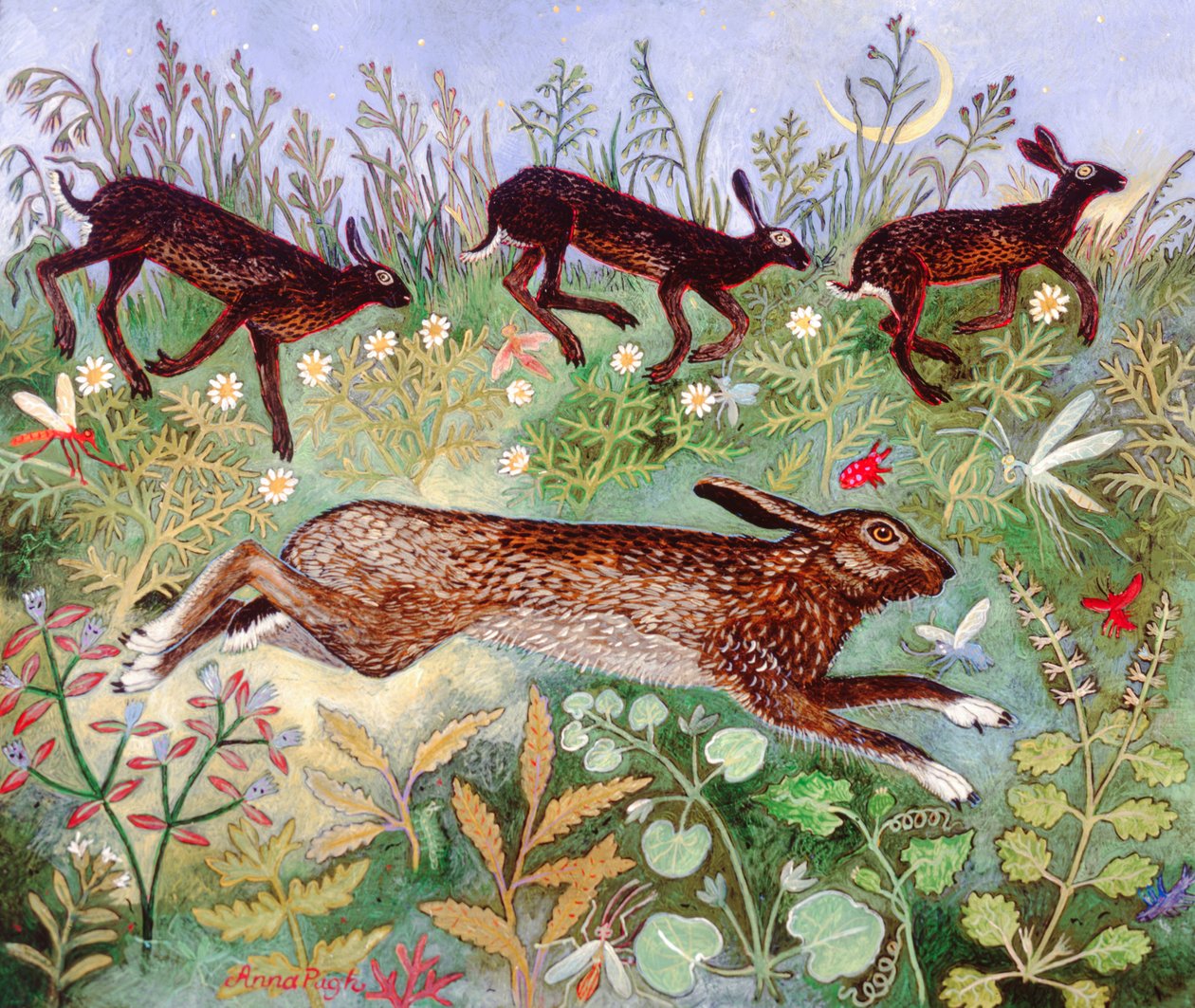 Moon Run, 2010 (akryl) autorstwa Anna Pugh