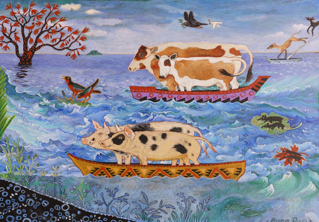 Poza Arką, 2018 (akryl) autorstwa Anna Pugh