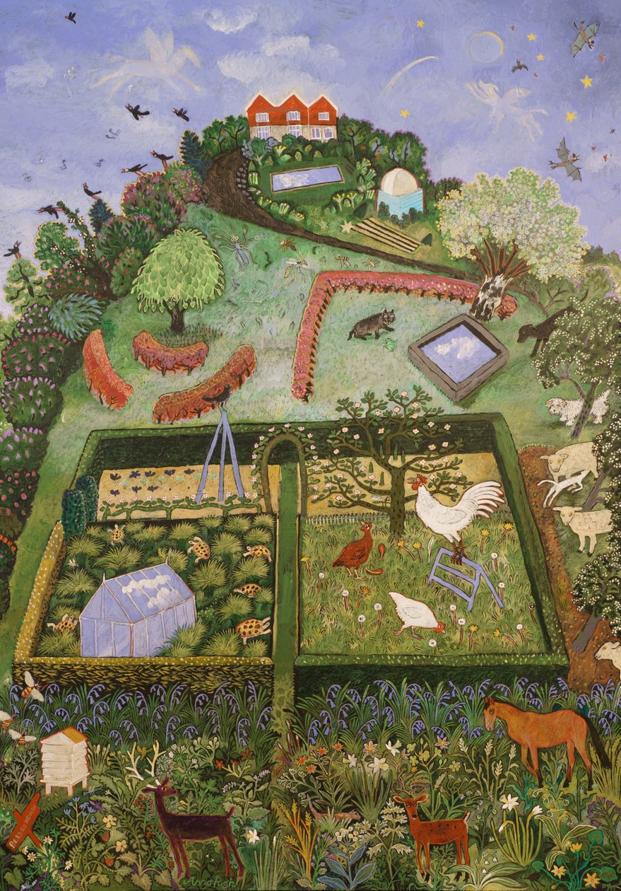Na zewnątrz, 2019 (akryl) autorstwa Anna Pugh