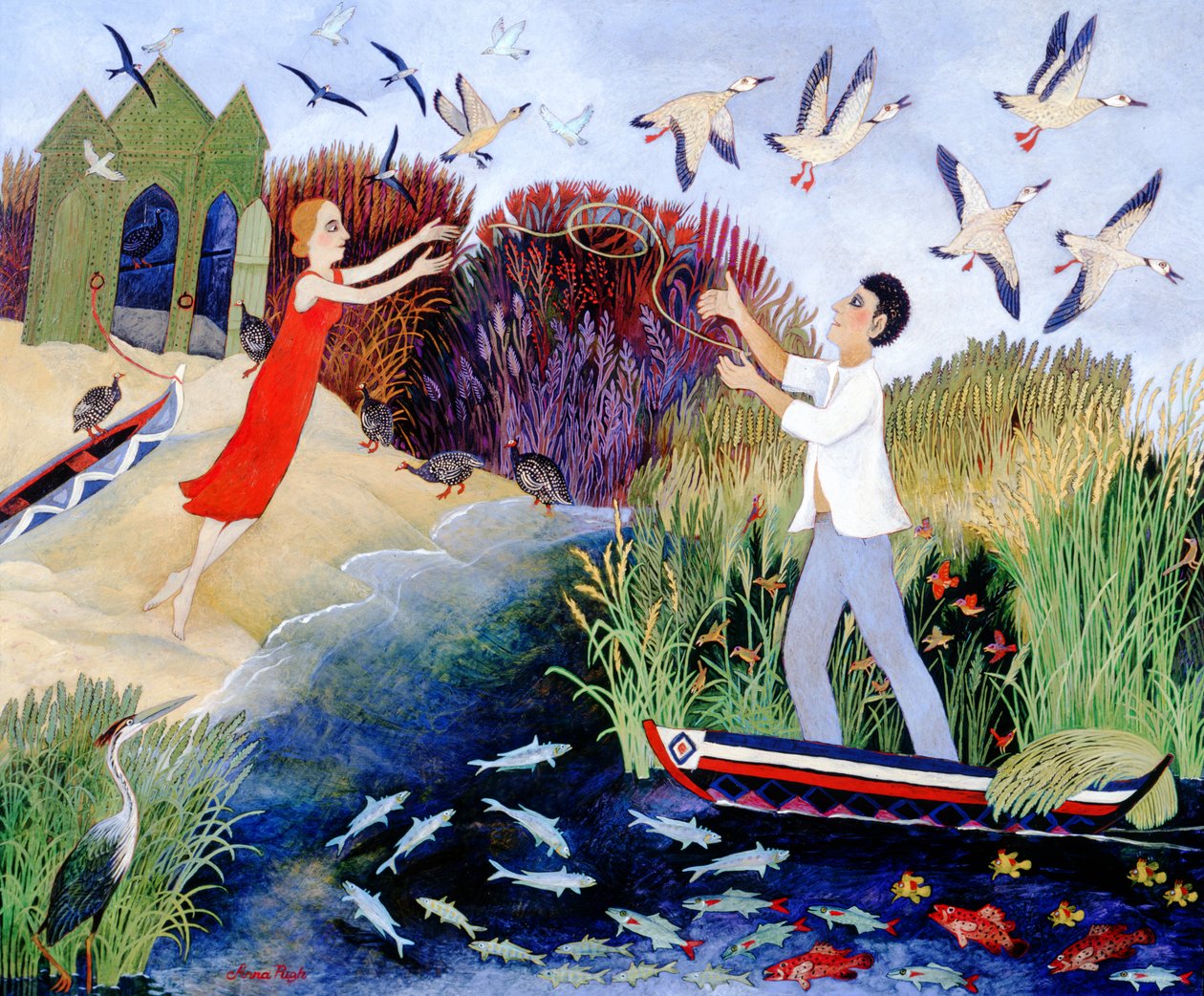 Ship to Shore, 2007 (akryl) autorstwa Anna Pugh