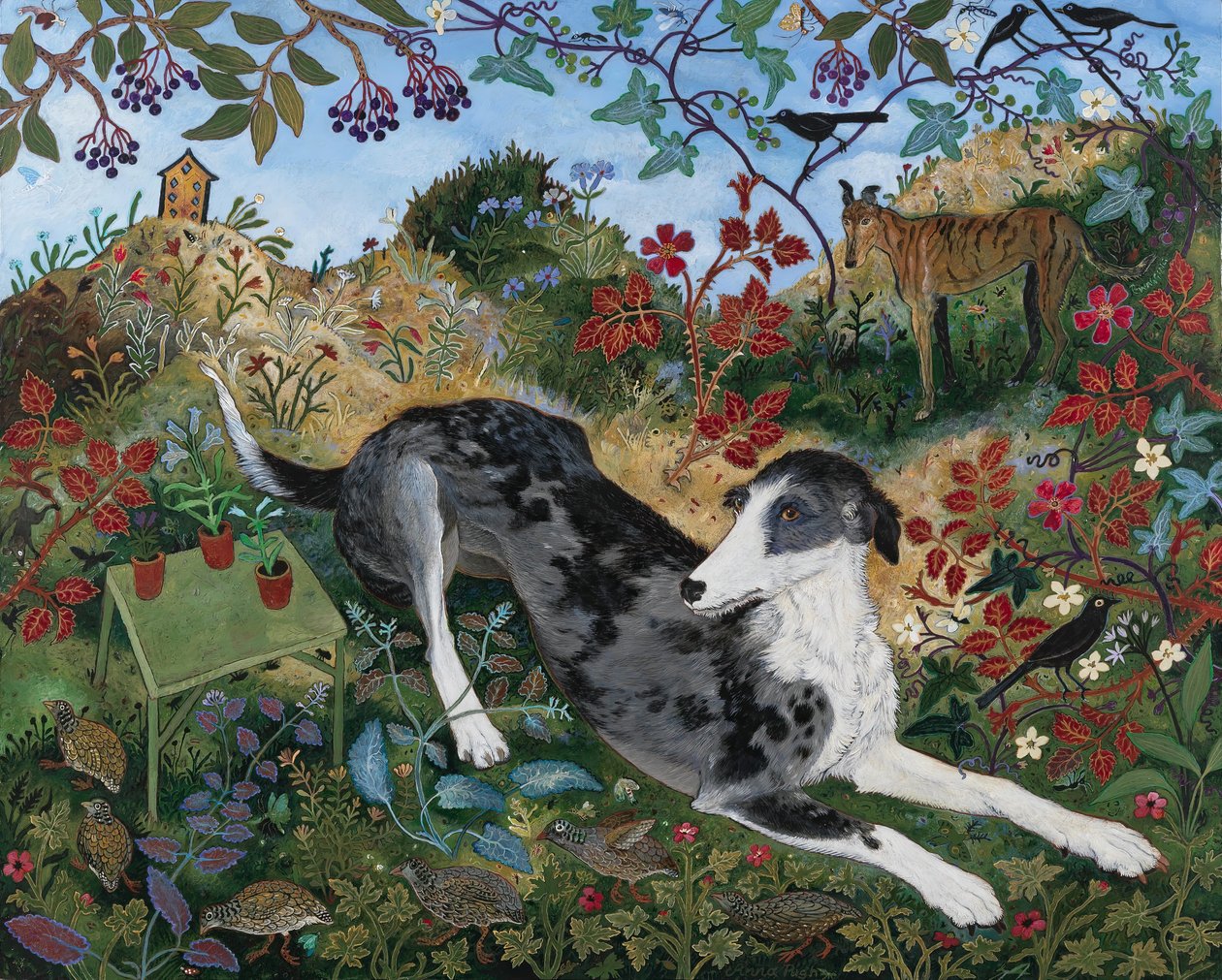 Biorąc oddech, 2013 (akryl) autorstwa Anna Pugh