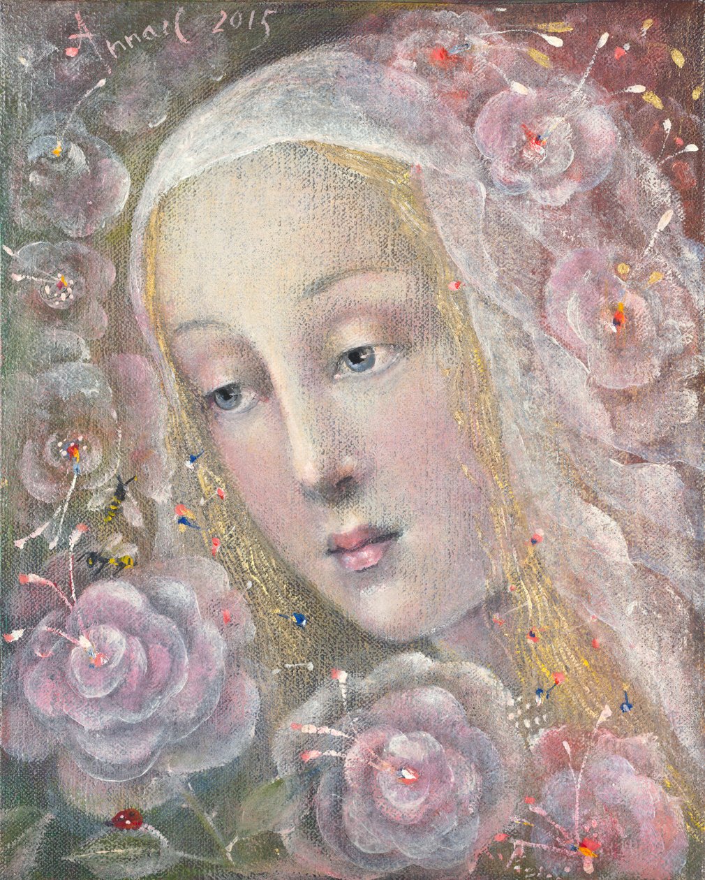 Pocałunki wiatru, 2015 (olej na belgijskim płótnie) autorstwa Annael Anelia Pavlova