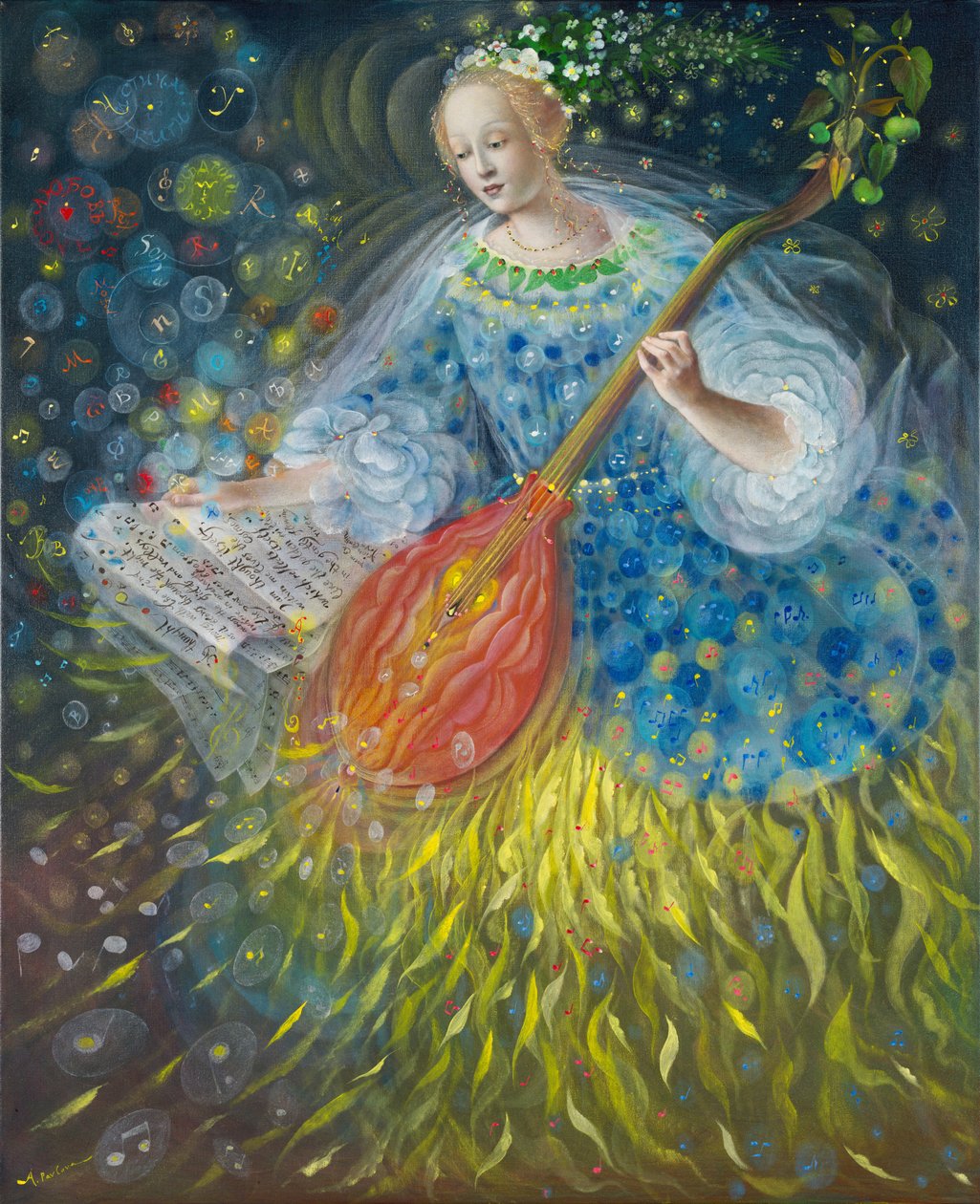 Poiesis-II: Science, 2014 (olej na belgijskim płótnie) autorstwa Annael Anelia Pavlova
