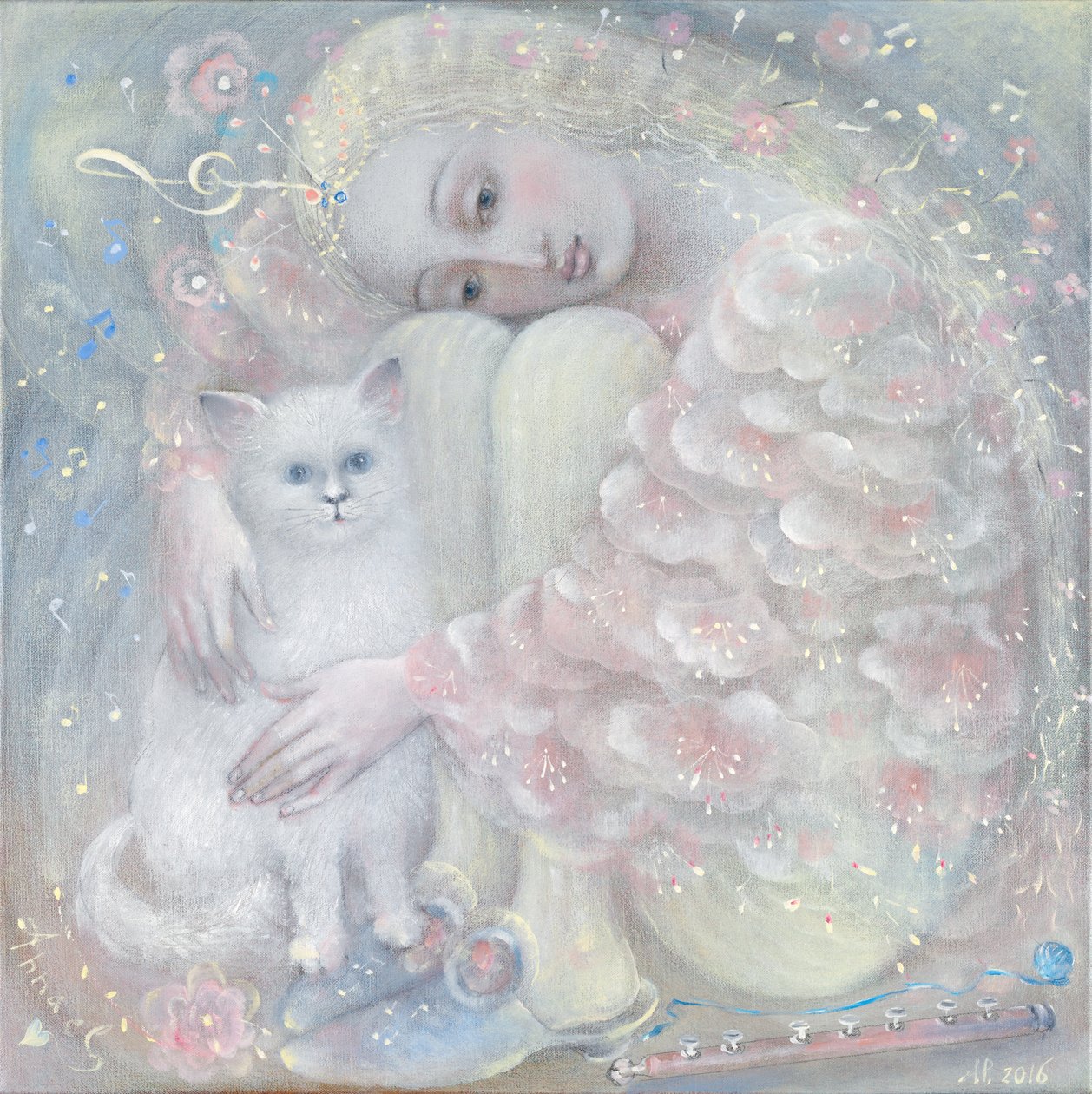 Czułość, 2016 (olej na belgijskim płótnie) autorstwa Annael Anelia Pavlova