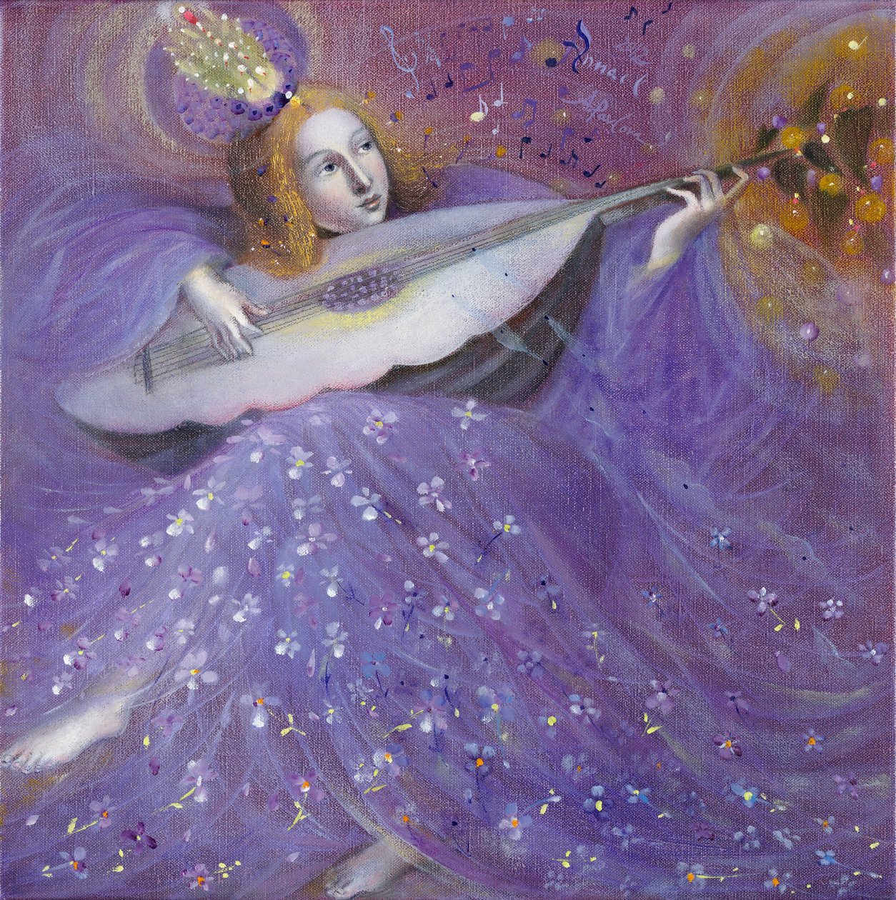 Owoce duszy II - według muzyki S.L. Weissa, 2012 (olej na belgijskim płótnie) autorstwa Annael Anelia Pavlova